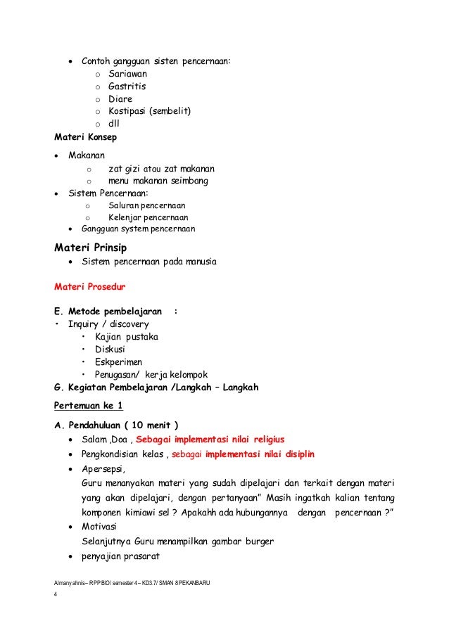 Rpp biologi xi. kd 3.7 (sistem pencernaan) almansyahnis 