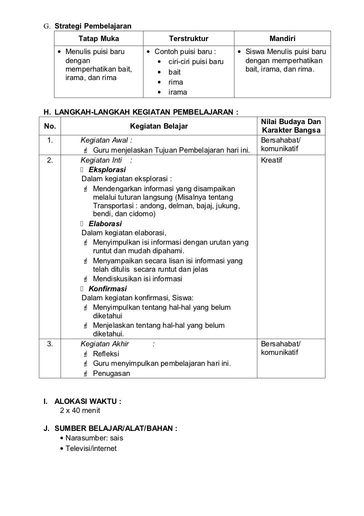 Rpp bahasa indonesia