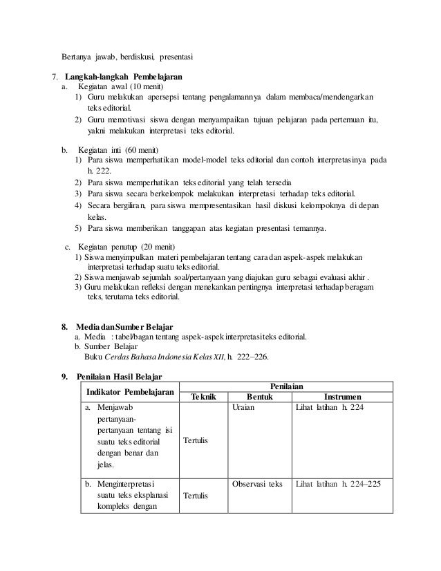 Jawaban Buku Paket Bahasa Indonesia Kelas 7 Halaman 225 226 Masnurul
