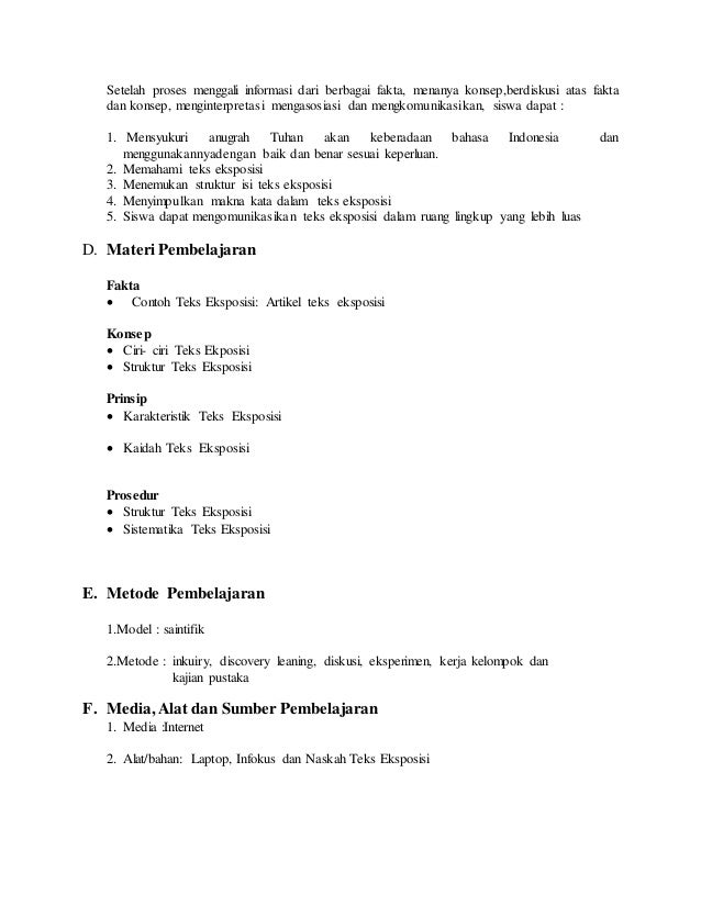 Rpp eksposisi 1