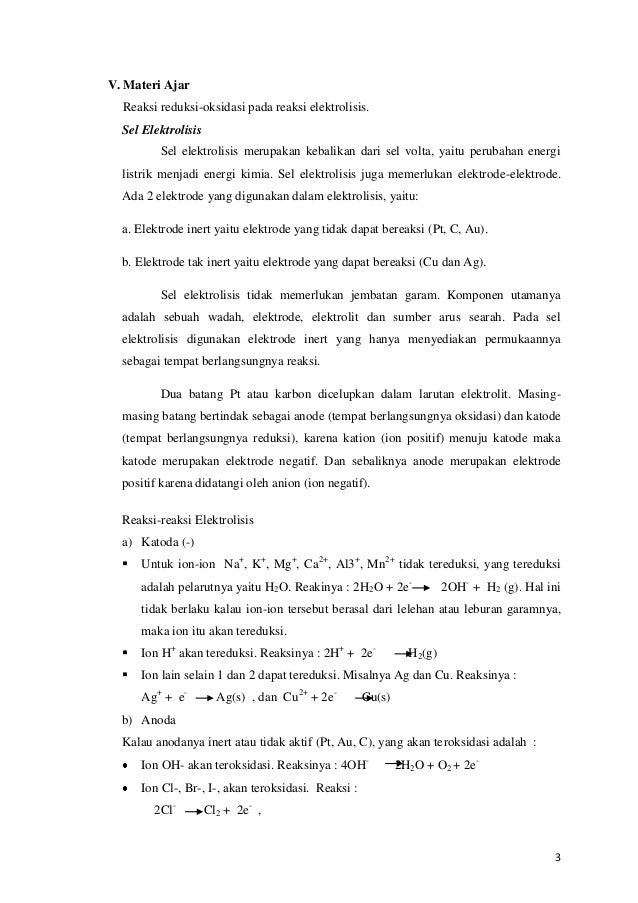 Rpp elektrolisis