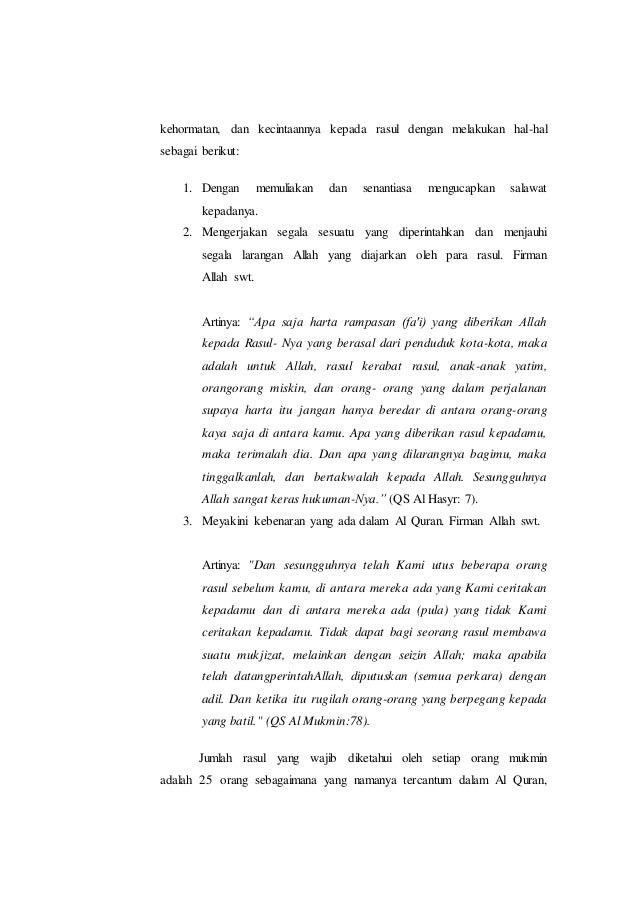 Rpp Iman Kepada Rasul