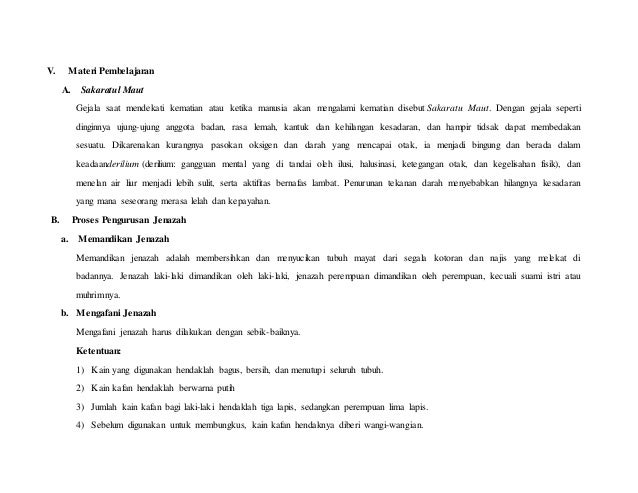 Rpp Fikih Bab Pengurus Jenazah Kelas X