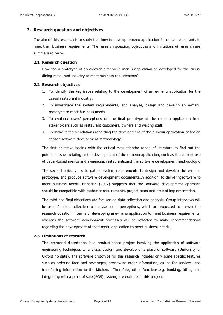 How to write a good dissertation proposal