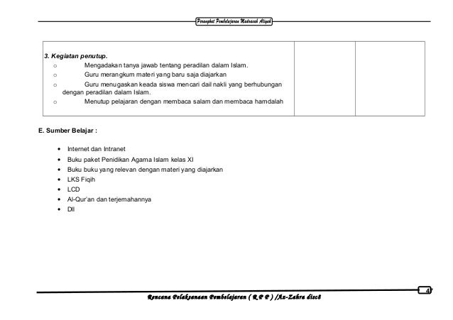 Rpp fiqih MA kelas XI, 1 2