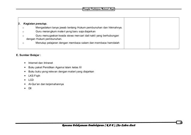 Rpp fiqih MA kelas XI, 1 2