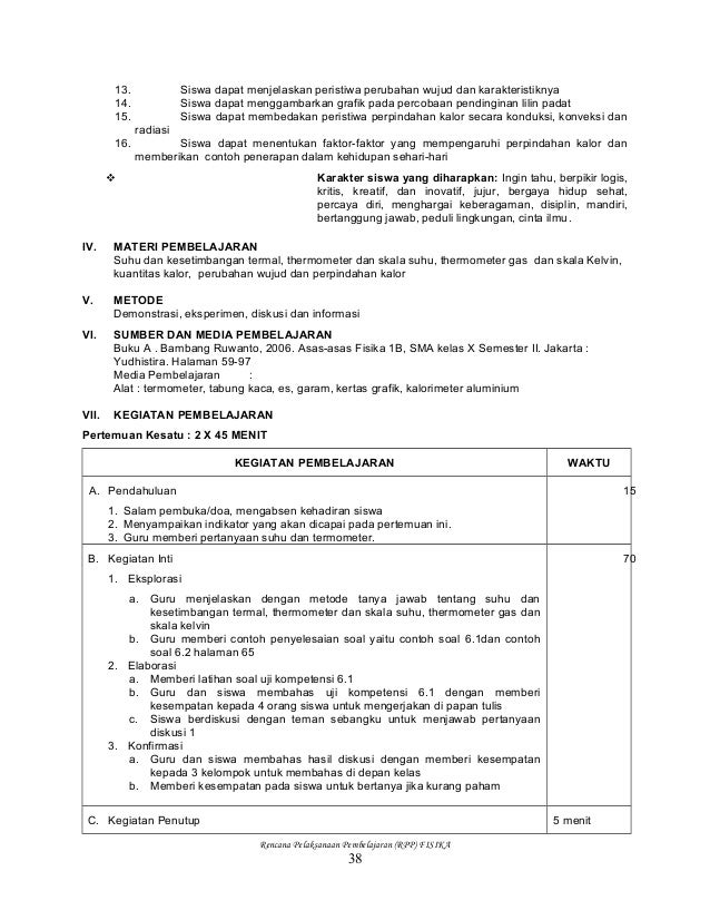 Rpp fisika kelas x semester 1 dan 2