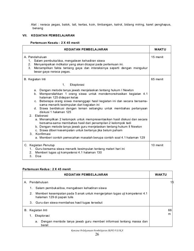 Rpp fisika kelas x semester 1 dan 2 Rpp fisika kelas x semester 1 dan 2