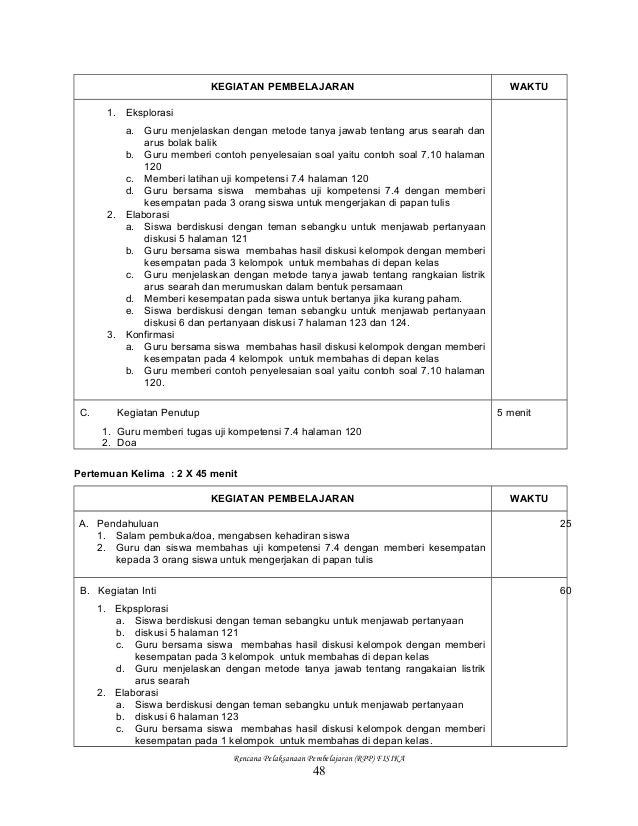 Rpp Fisika Kelas X Semester 1 Dan 2