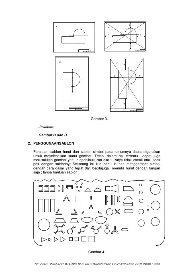 Rpp Gambar Teknik Kelas X Semester 1 Kd 31 Dan 41
