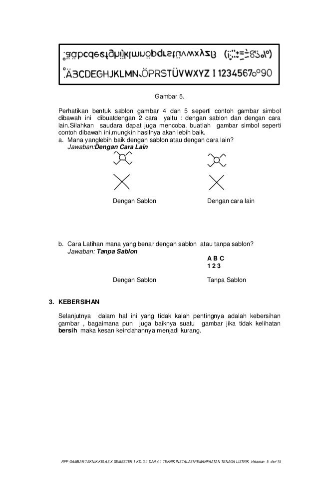 Rpp Gambar Teknik Kelas X Semester 1 Kd 31 Dan 41
