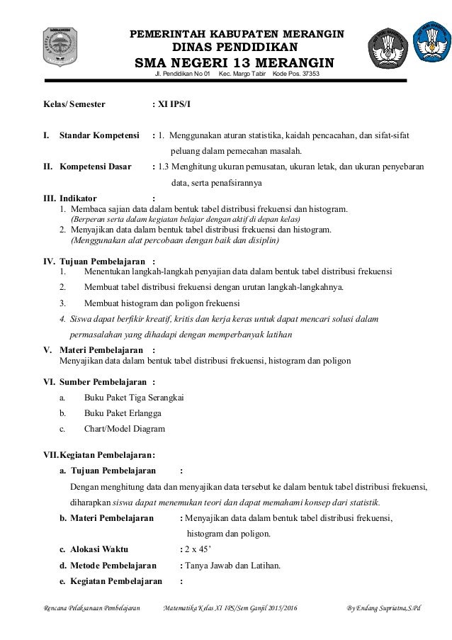 Silabus dan rpp kelas xi ipa/ips matematika by sma n 13 