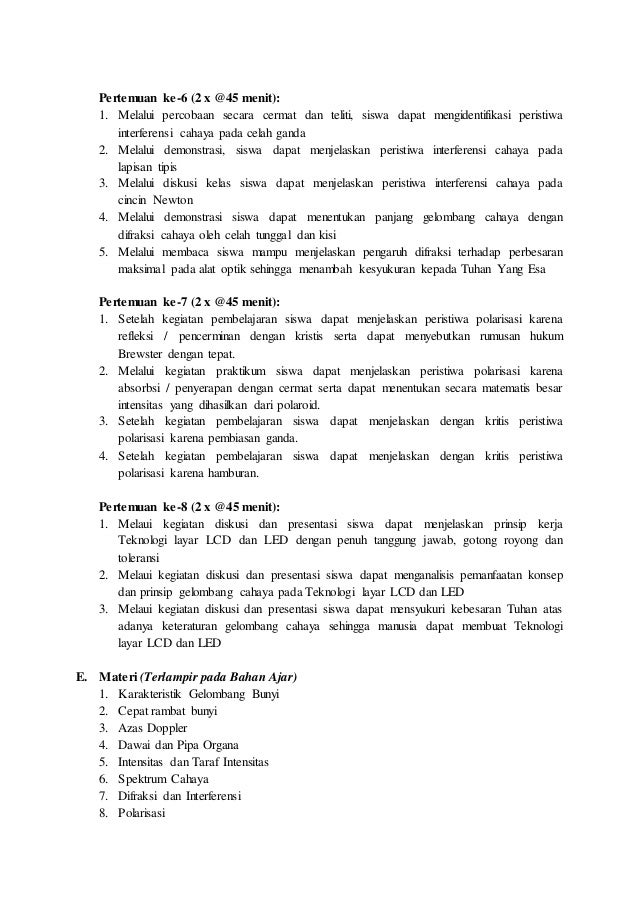 Rpp gelombang bunyi dan cahaya