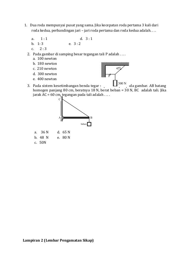 Rpp (gerak rotasi translasi dan kesetimbangan benda tegar)
