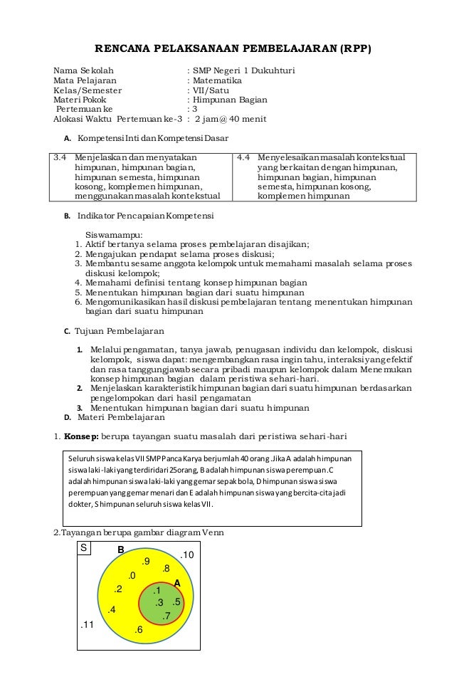 Rpp Himpunan Kls 7 Kurtilas