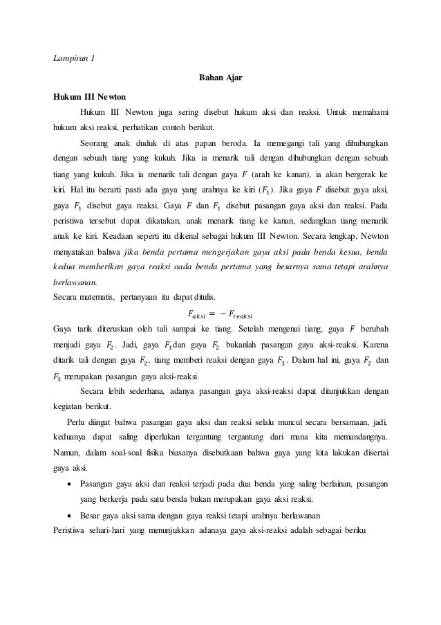 Rpp hukum iii newton