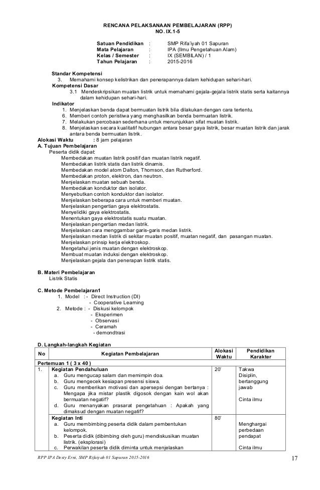 Rpp ipa ix semester 1