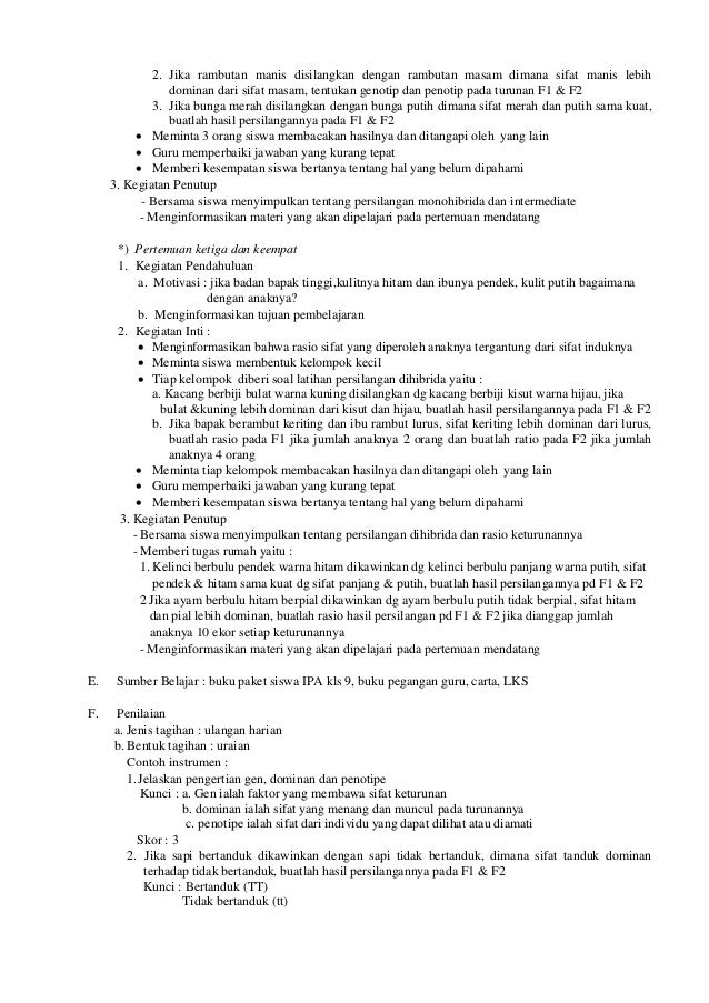 Rpp ipa kls 9 sm 1 thn 2013