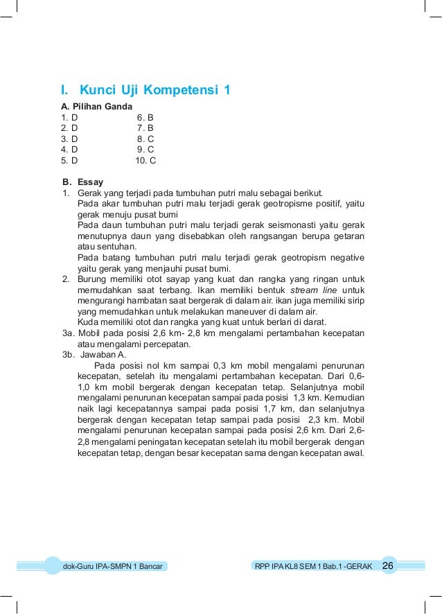 Kunci Jawaban Buku Ipa Kelas 7 Semester 2 Halaman 16