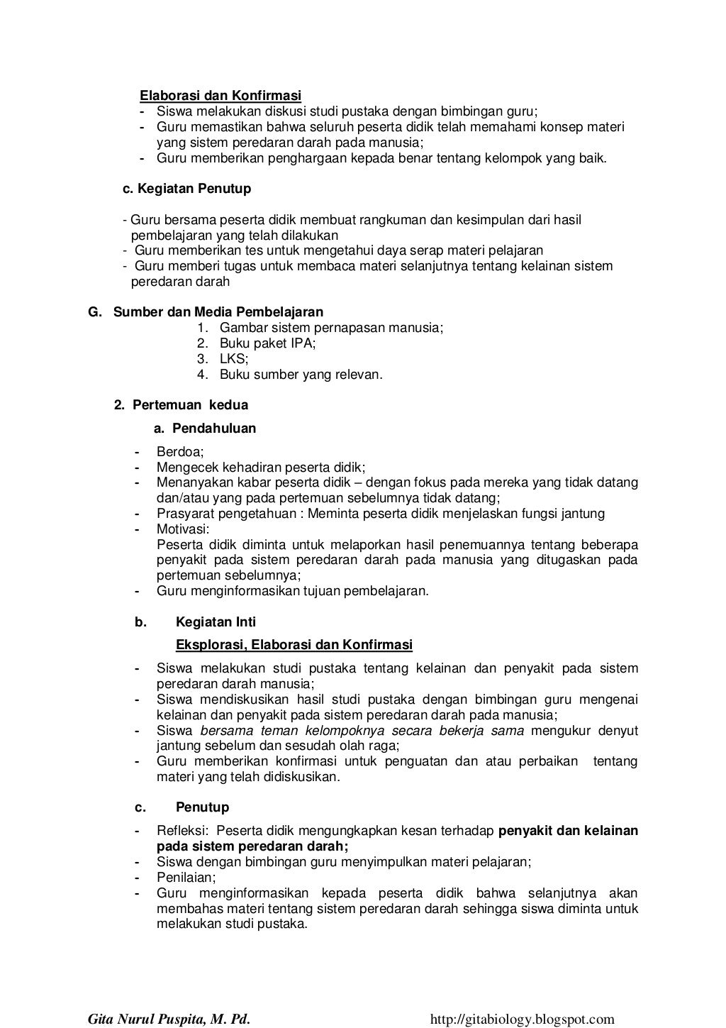 RPP IPA (Science Lesson Plan)