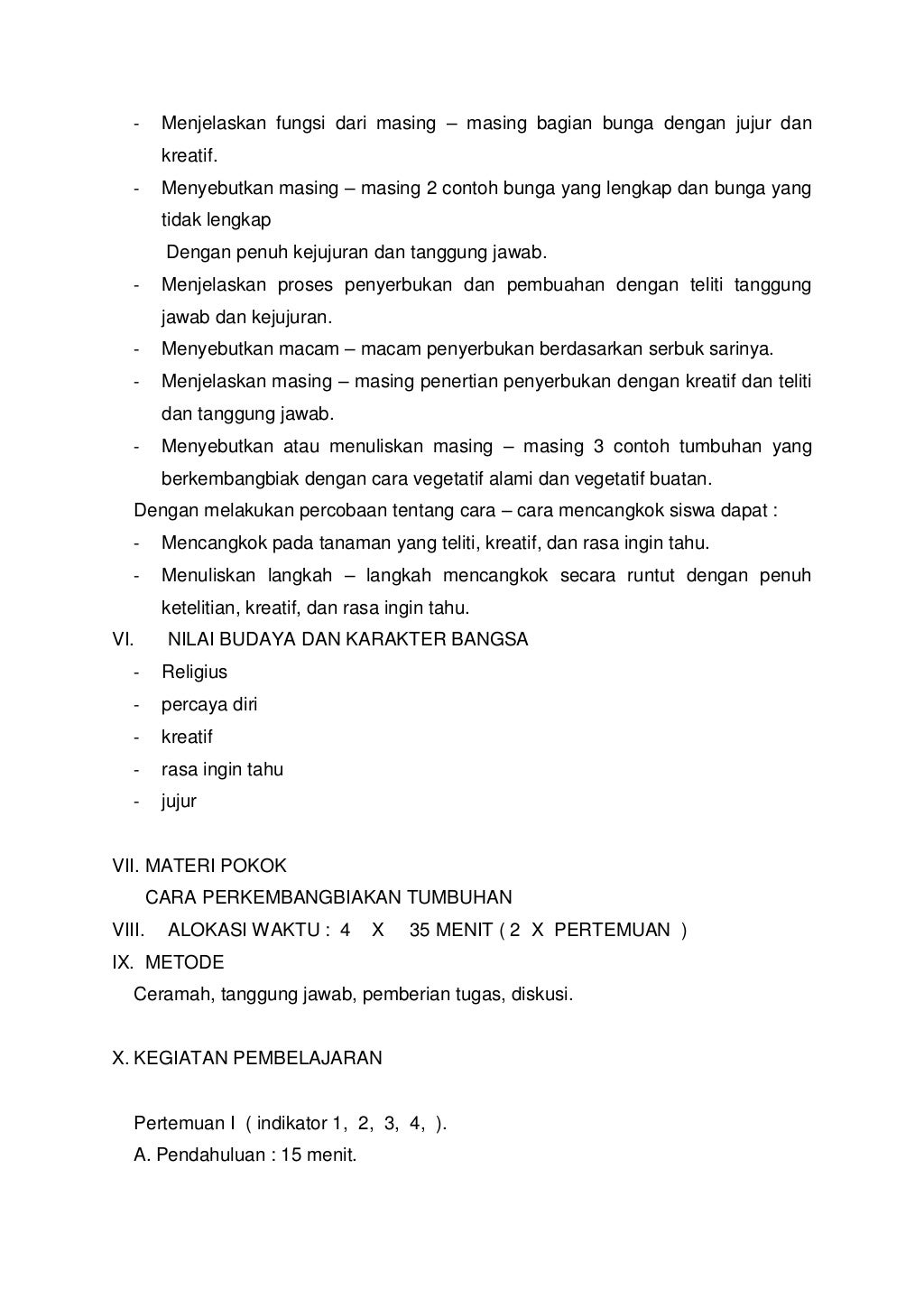 Rpp ipa untuk kelas vi semester ii