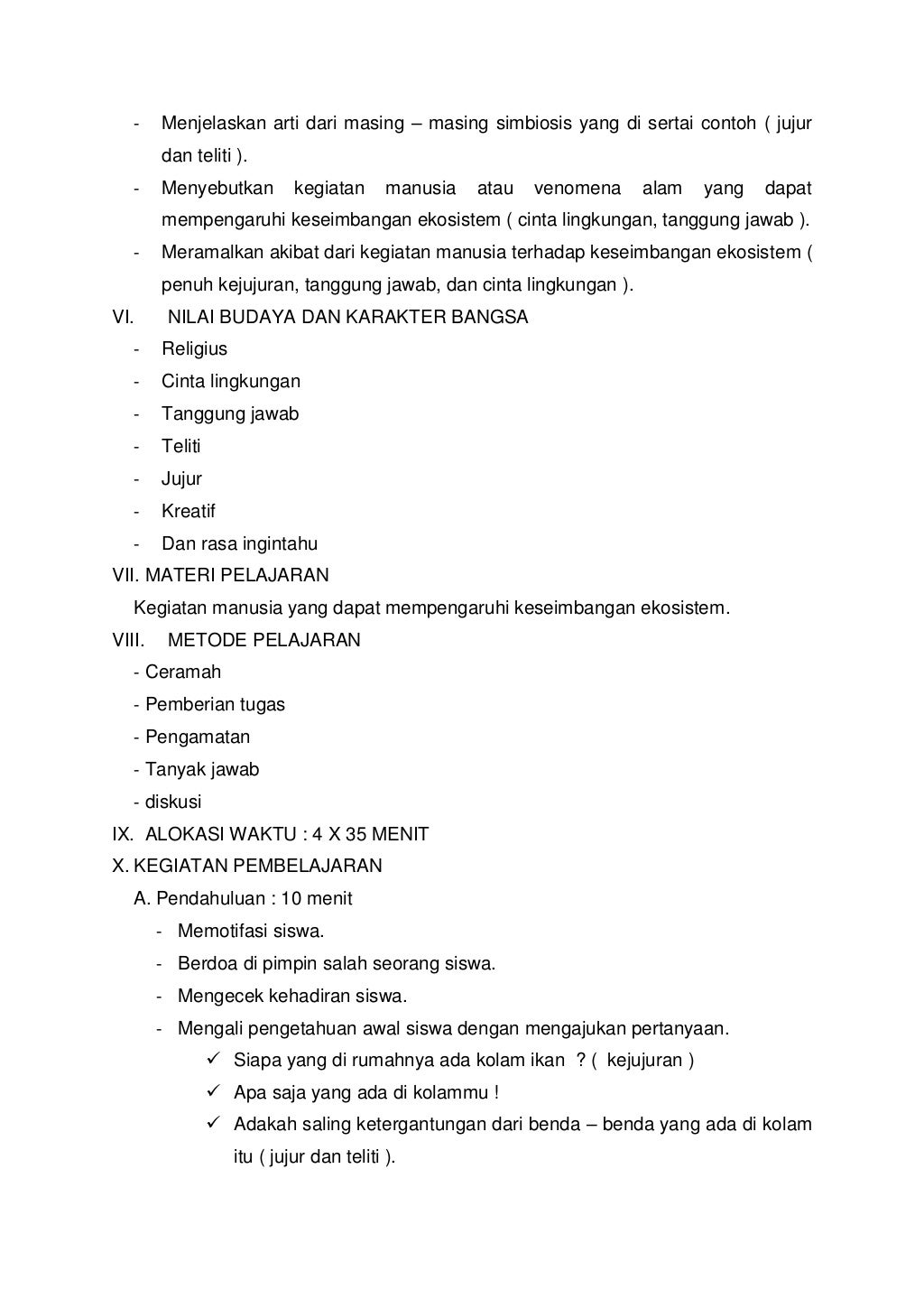 Rpp ipa untuk kelas vi semester ii Rpp ipa untuk kelas vi semester ii