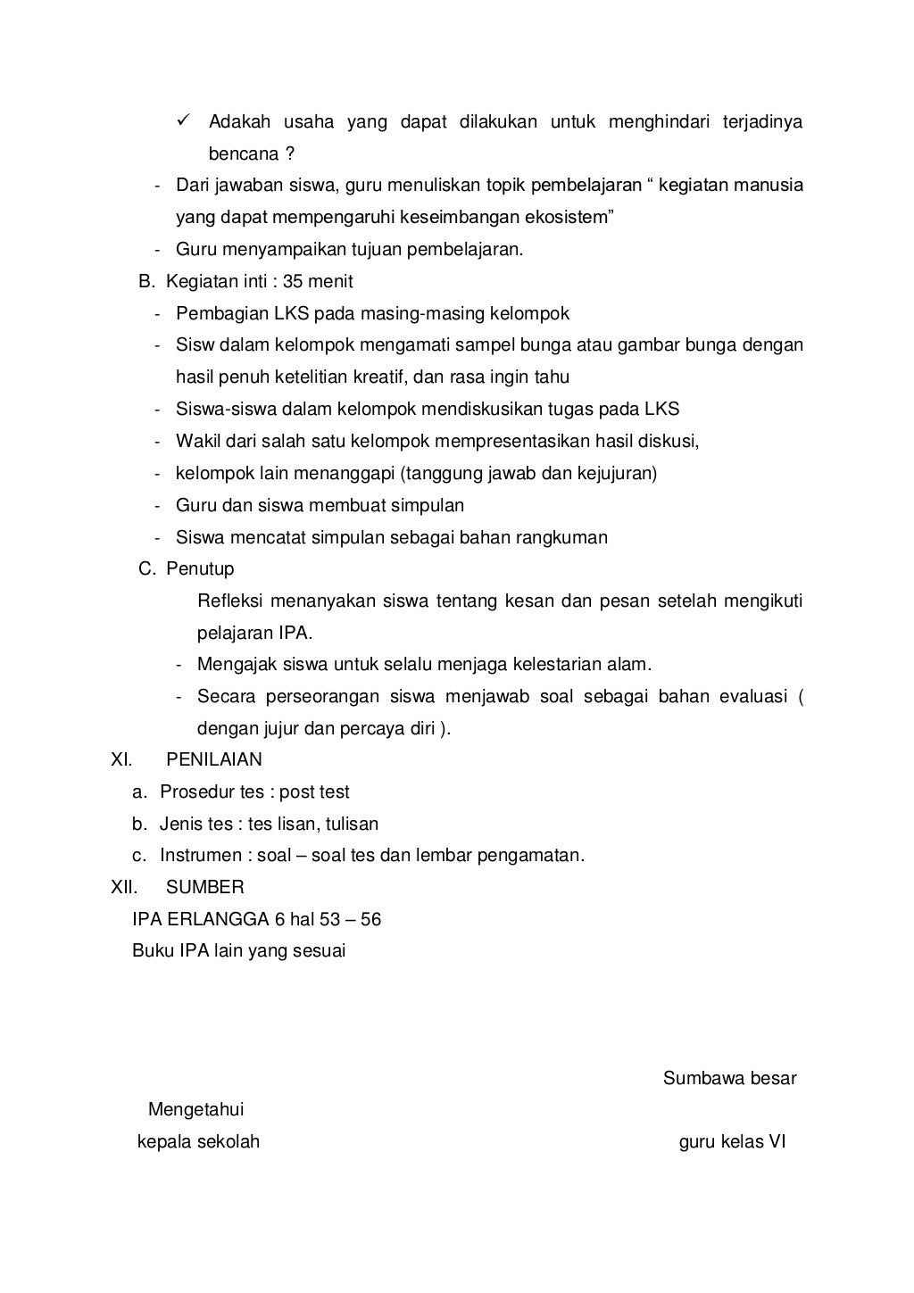 Rpp Ipa Kelas 6 Semester 2 Jejak Belajar