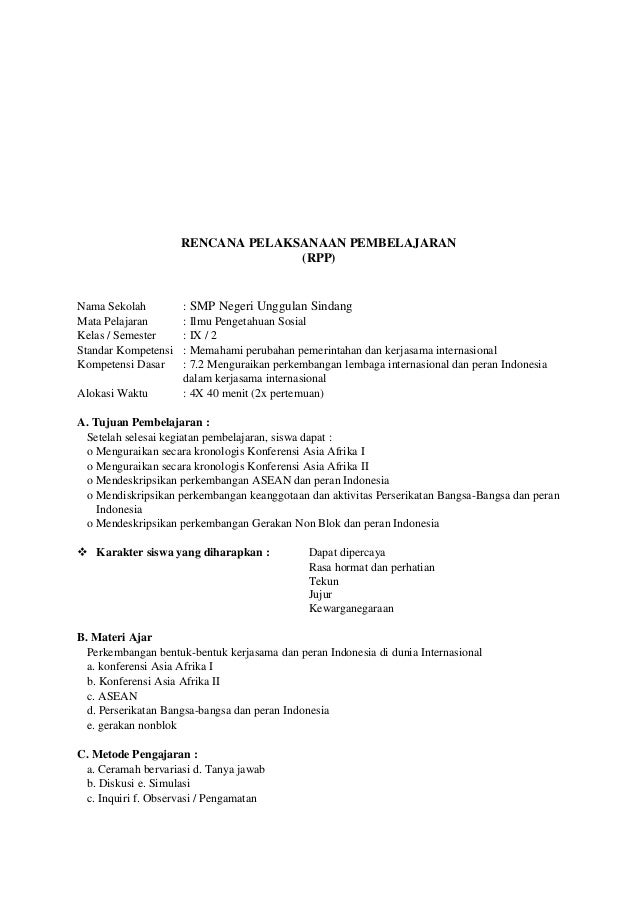 Rpp ips kls 9 smt 2 mamah