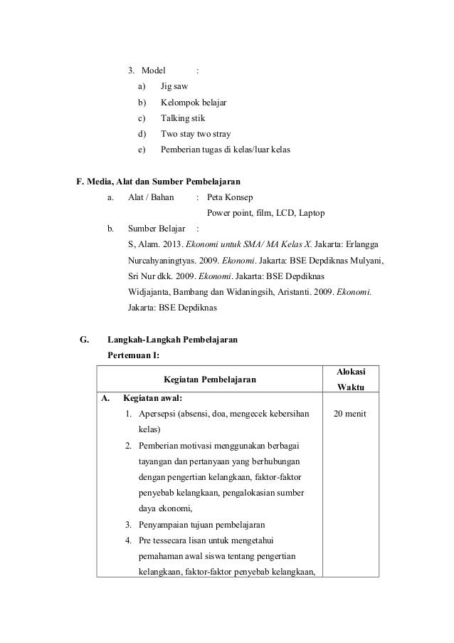 RPP EKONOMI SMA X kd 3.2