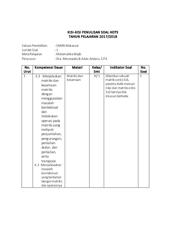 23 Contoh Soal Operasi Aljabar Pada Matriks Kumpulan Contoh Soal