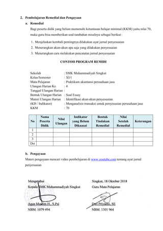 Rpp praktikum perusahaan jasa | PDF