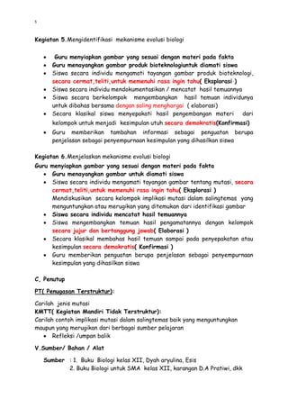 RPP BIOLOGI KELAS 12 KD 4.1 | DOCX