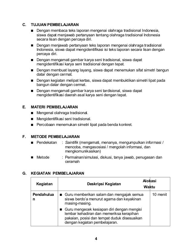 Rpp Kelas 3 Tema 5 Permainan Tradisional