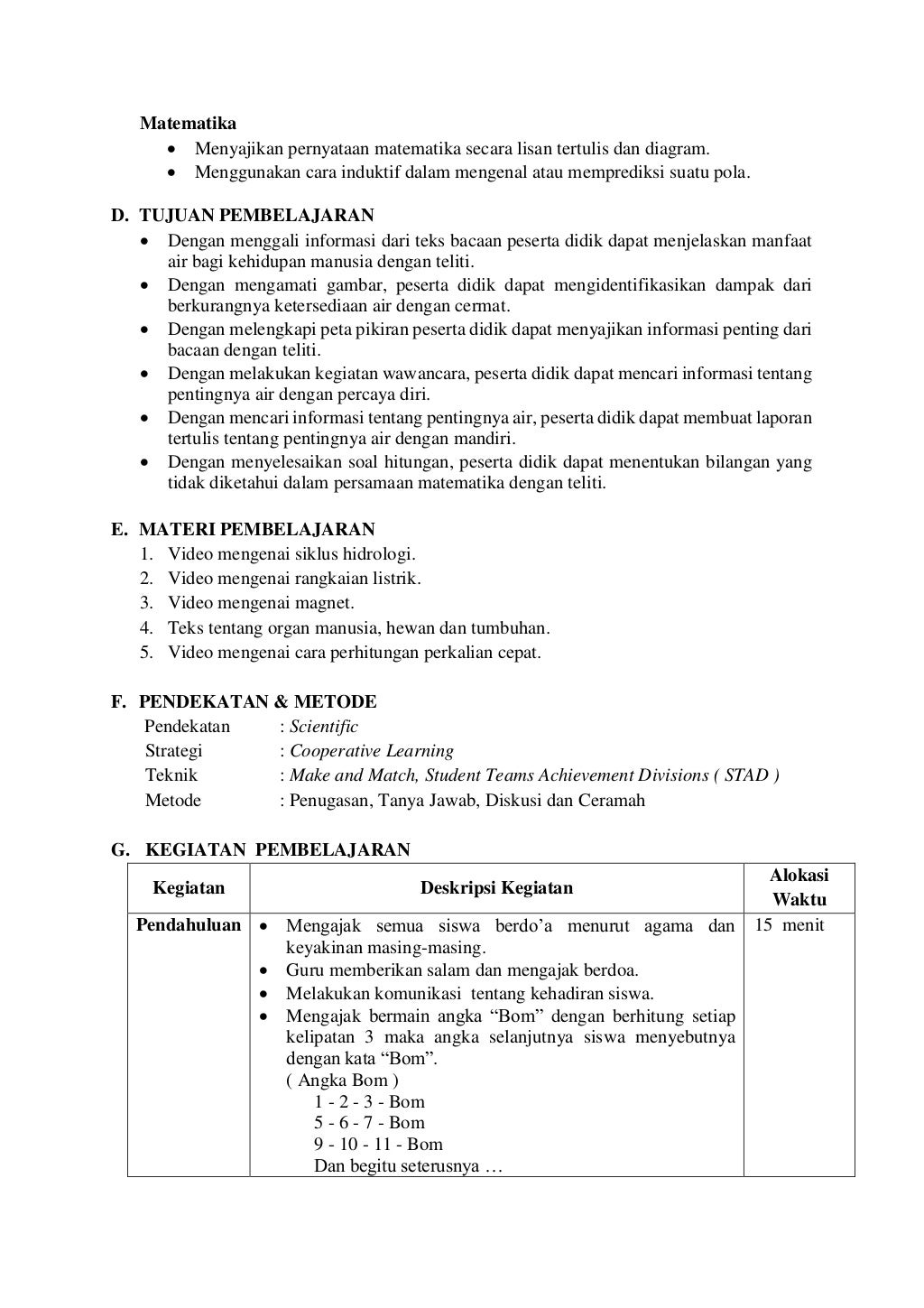 Rpp kelas 5 a tema 2 subtema 1 pembelajaran 1