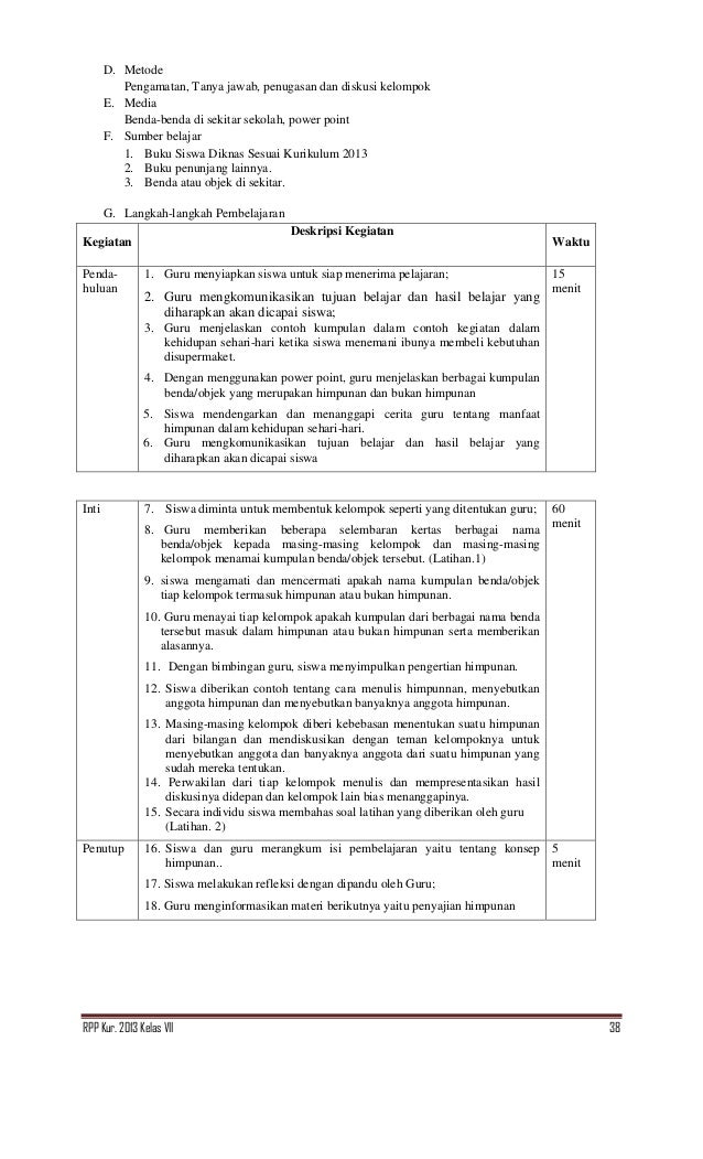 Rpp kelas vii (nh)
