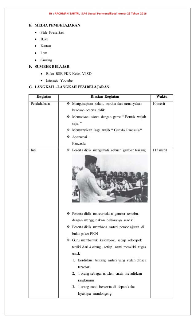 Rpp Kelas Vi Pkn Semester 1 Nilai Djuang Proses Perumusan Pancasila S Rpp Kelas Vi Pkn Semester 1 Nilai Djuang Proses Perumusan Pancasila S