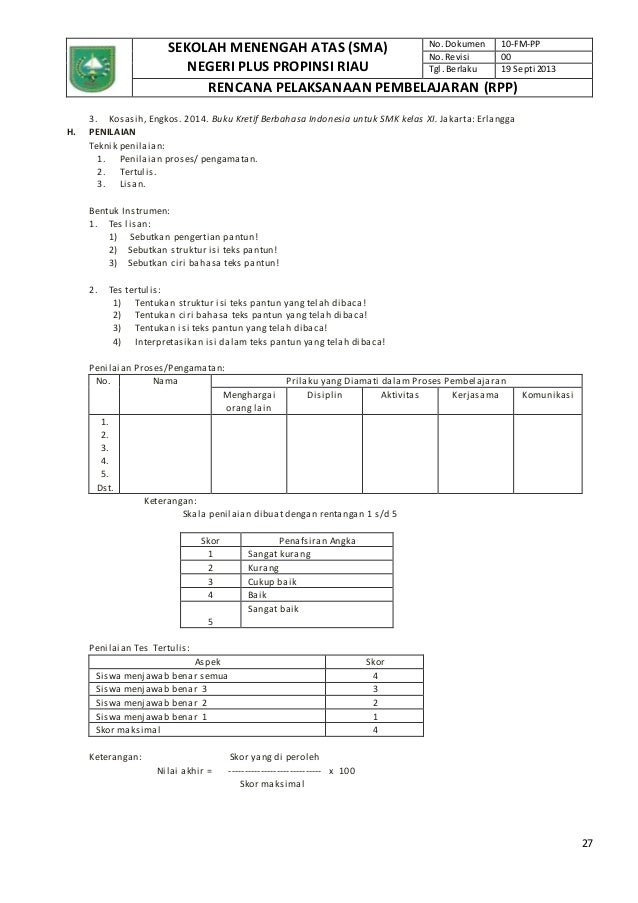 contoh rpp bahasa indonesia smk kelas xi kurikulum 2013 rpp kelas xi sma kurikulum 2013 contoh rpp bahasa indonesia smk kelas xi kurikulum 2013 rpp kelas xi sma kurikulum 2013