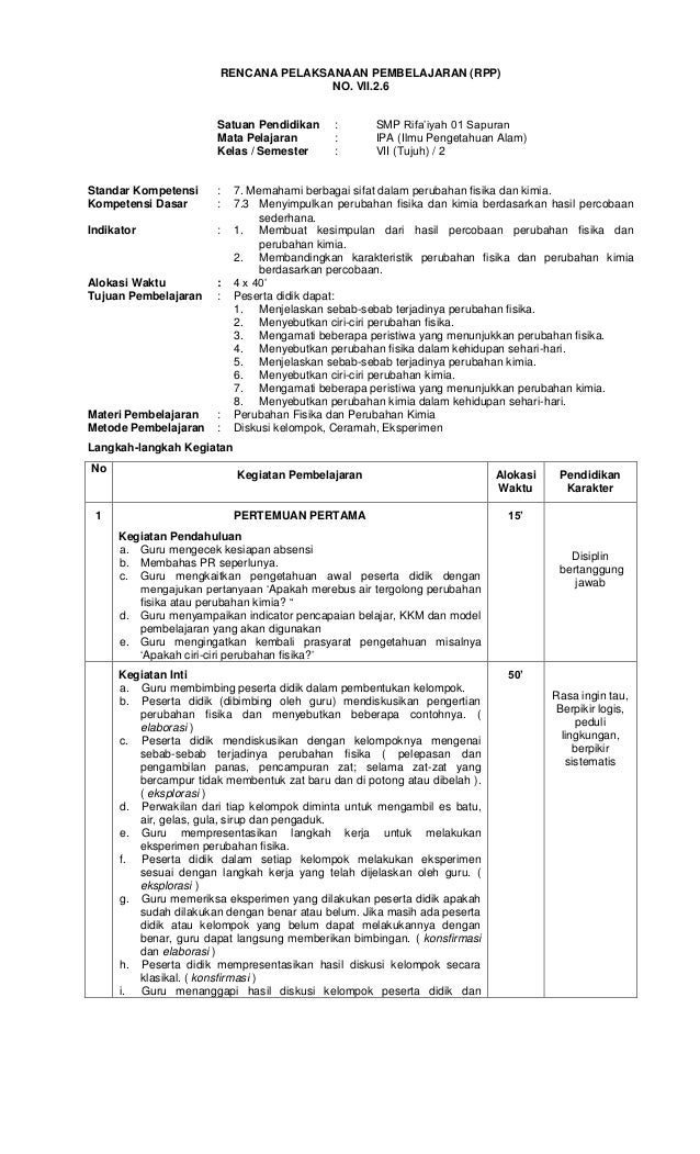 Rpp IPA kls vii semester 2