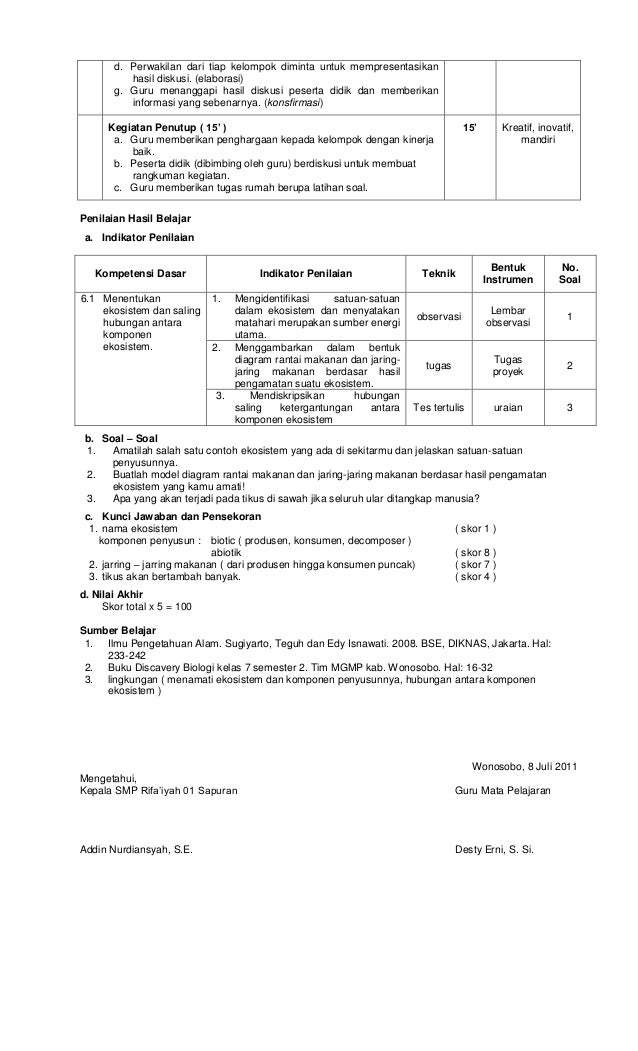 Contoh Rangkuman Ekosistem - Mi Putri