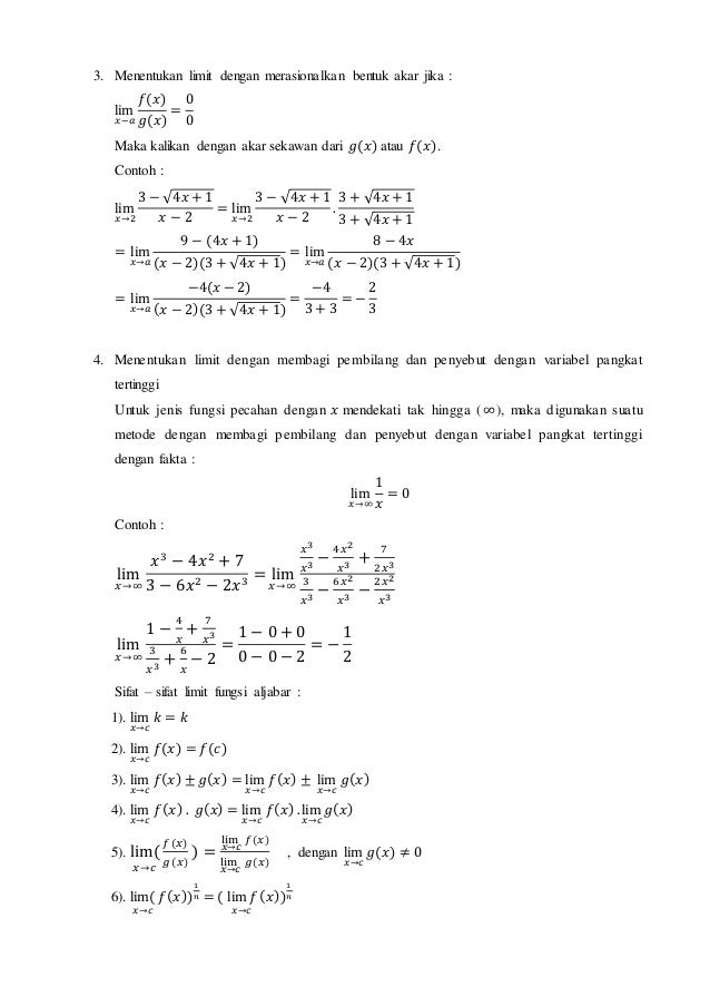 Contoh Rpp Limit Fungsi Aljabar Contoh Rpp Limit Fungsi Aljabar