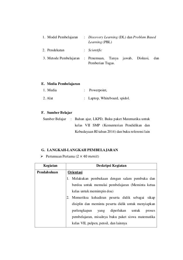 Rpp Matematika Himpunan Kelas 7 Kurikulum 2013 Revisi 2017 - Rumus