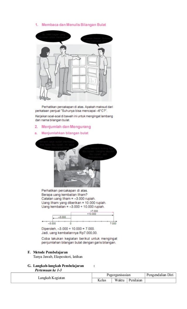 RPP Matematika kelas 5 semester 1-2