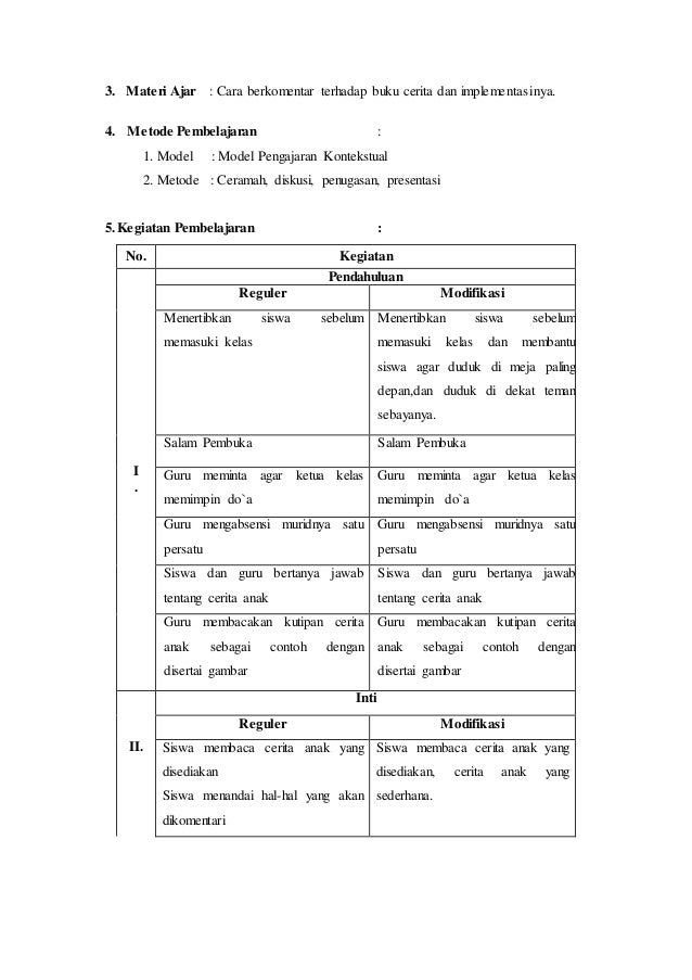 Rpp Sekolah Inklusi Guru Paud