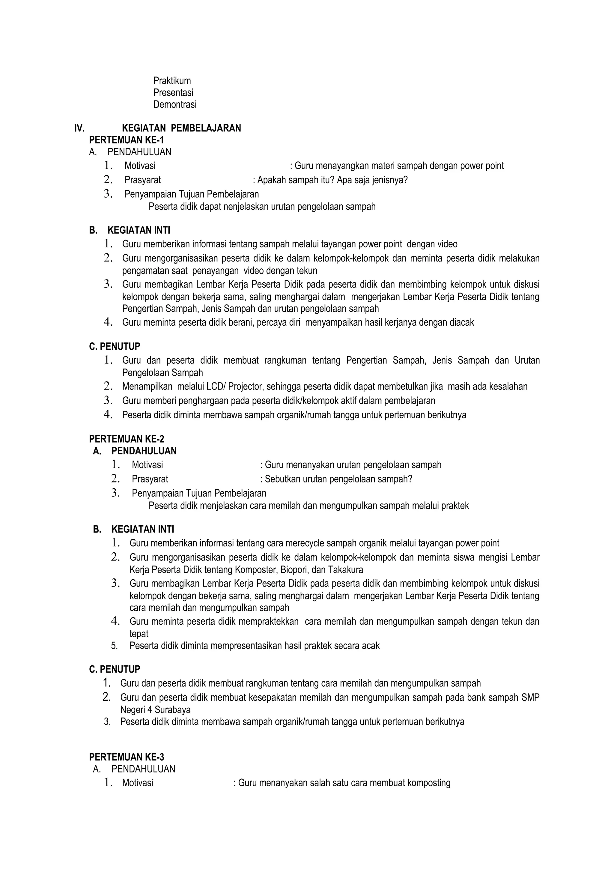 Rpp monolitik sampah viii.1. | DOC