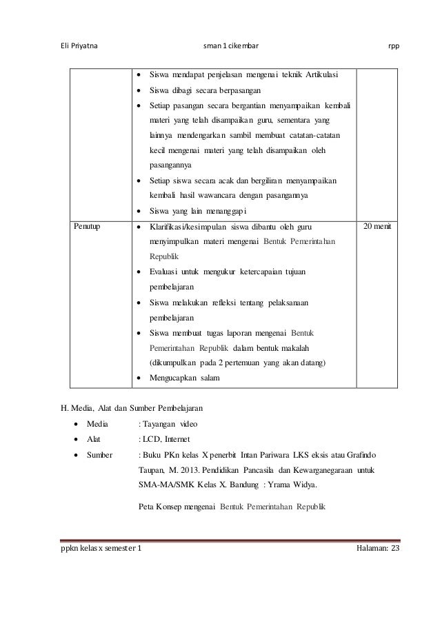 Rpp ppkn x bab 3 1516 8 kali jp