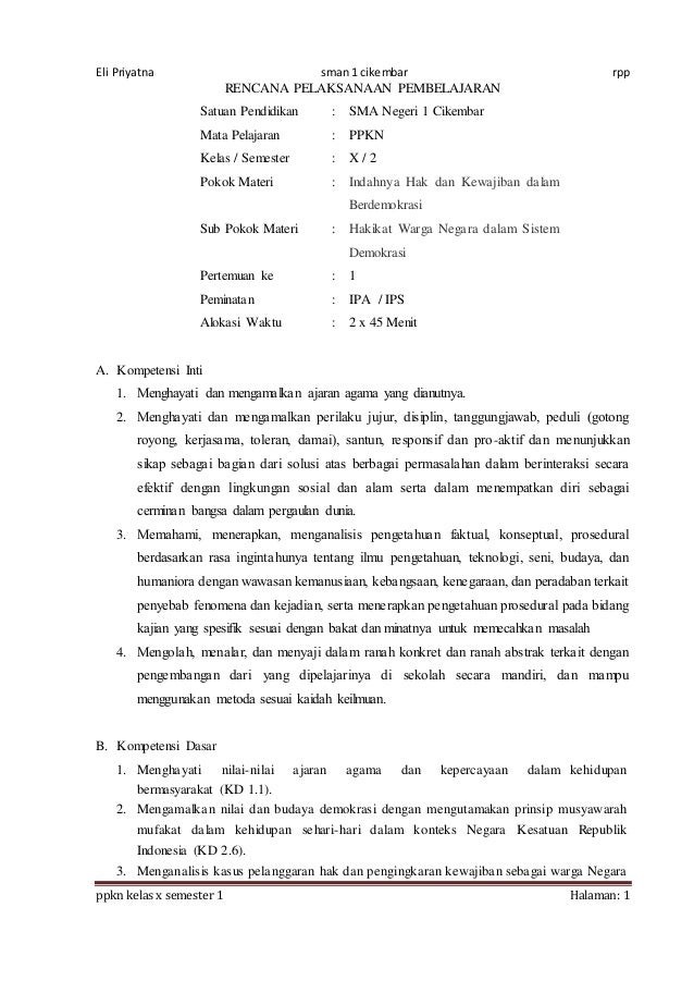 Contoh Soal Pkn Kelas 10 Semester 2 Bab 6 - Rumah Soal