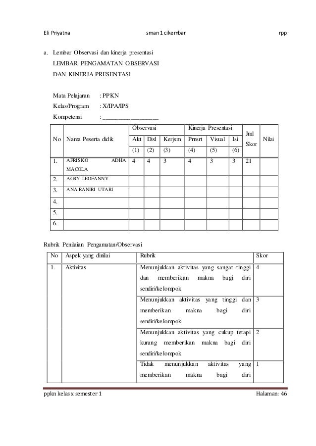 Rpp ppkn x bab 7 1516 8 kali jp