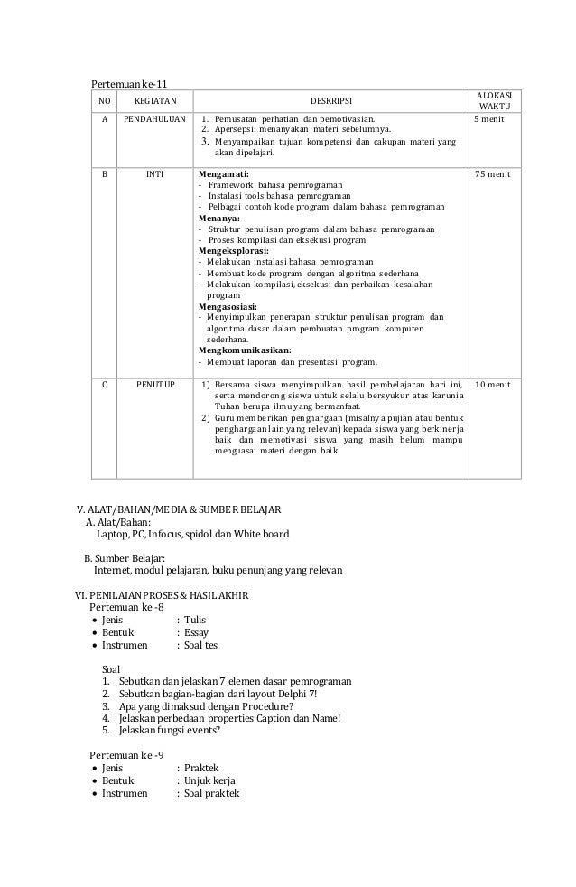 Contoh Soal Essay Pemrograman Dasar Dan Jawabannya Kelas 10