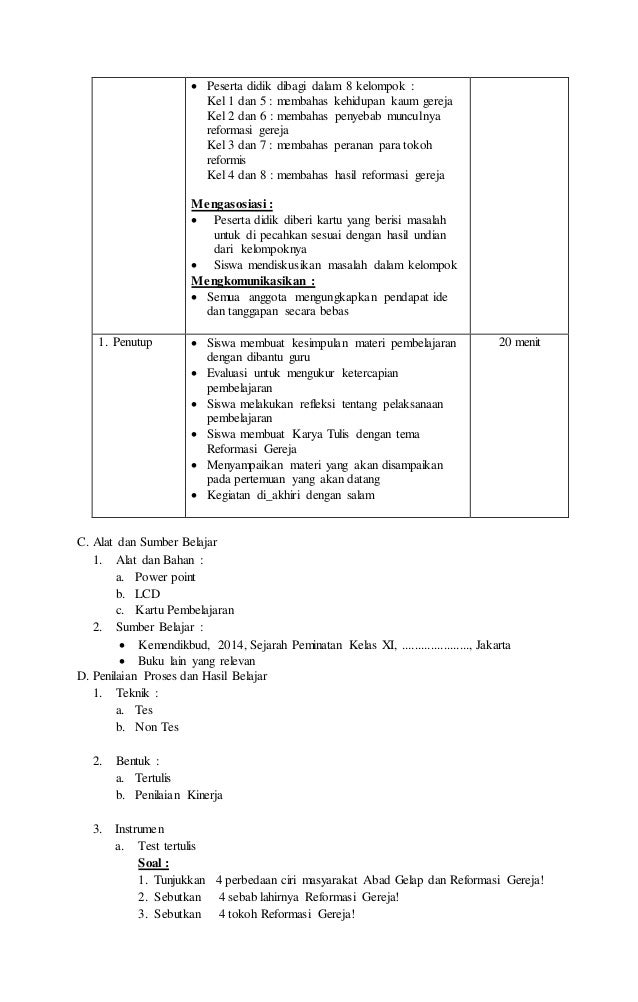 Rpp Reformasi Gereja