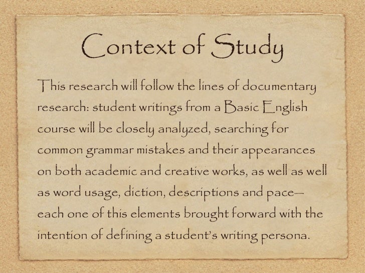 context of study dissertation
